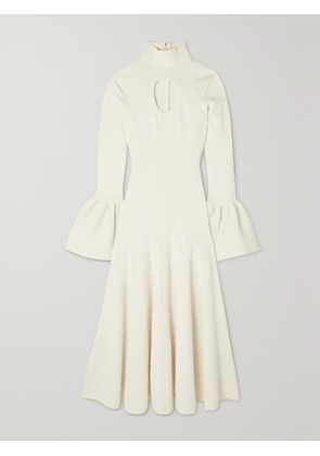 AZ FACTORY - + Thebe Magugu Makoti Cutout Wool-blend Midi Dress - Ecru - XS,S,M,L,XL,XXL