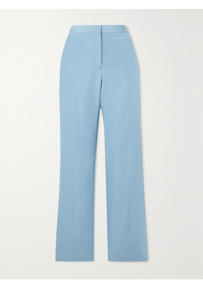 BRIONI - Silk And Cotton-blend Straight-leg Pants - Blue - IT36,IT38,IT40,IT42,IT44,IT46,IT48,IT50