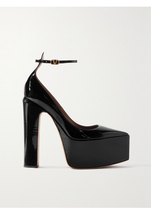 Valentino Garavani - Valentino Garavani Tan-go 165 Patent-leather Platform Pumps - Black - IT35,IT35.5,IT36,IT36.5,IT37,IT37.5,IT38,IT38.5,IT39,IT39.5,IT40,IT40.5,IT41,IT41.5,IT42
