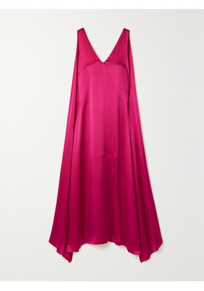 NET-A-PORTER For The King’s Foundation - + Net Sustain Draped Organic Silk-satin Midi Dress - Pink - UK 6,UK 8,UK 10,UK 12,UK 14,UK 16,UK 18,UK 20