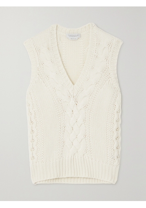 Gabriela Hearst - Ramirez Cable-knit Cashmere Vest - White - x small,small,medium,large,x large