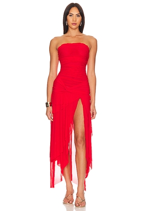 GUIZIO Lyla Twist Dress in Red. Size L. Also in XXS, XS, S, M.