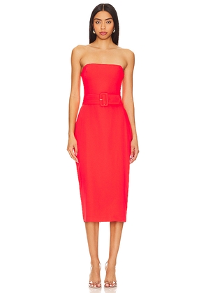 Amanda Uprichard x REVOLVE Fae Midi Dress in Red. Size L. Also in M, XL.