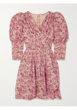 BATSHEVA - Izra Floral-print Cotton-poplin Mini Dress - Red - US0,US2,US4,US6,US8,US10,US12,US14,US16,US18