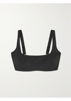 FORM AND FOLD - D-g The Crop Recycled Bikini Top - Black - 32D,34D,36D,38D,32DD,34DD,36DD,38DD,30E,32E,34E,36E,38E,30F,32F,34F,36F,38F,30FF,32FF,34FF,36FF,30G,32G,34G,36G