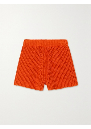 ALANUI - Palm Springs Ribbed Cotton Shorts - Orange - small,medium,large,x large
