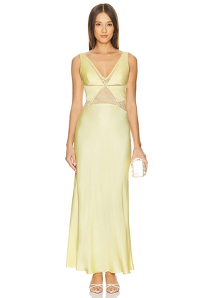 Bec + Bridge Juliette V Neck Maxi Dress in Yellow. Size 12/L. Also in 6/XS, 8/S, 14/XL.