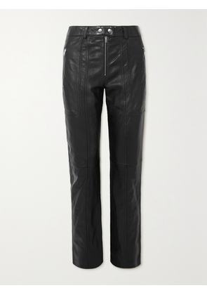 Isabel Marant - Anazia Paneled Leather Slim-leg Pants - Black - FR 34,FR 36,FR 38,FR 40,FR 42