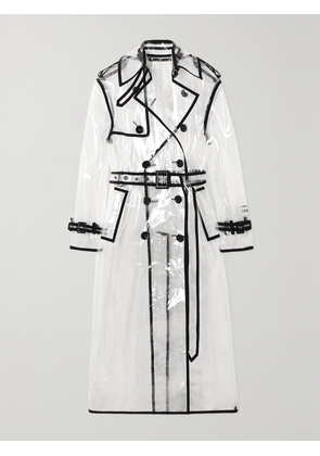 Dolce & Gabbana - Piped Cotton-trimmed Pvc Trench Coat - Neutrals - IT38,IT40,IT42,IT44