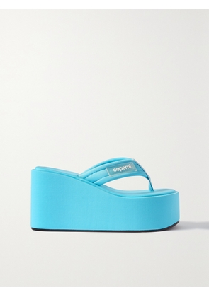 COPERNI - Logo-appliquéd Webbing Wedge Flip Flops - Blue - IT36,IT37,IT38,IT39,IT40,IT41