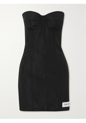 Dolce & Gabbana - Strapless Stretch Silk-blend Twill Mini Dress - Black - IT36,IT38,IT40,IT42,IT44,IT46,IT48,IT50