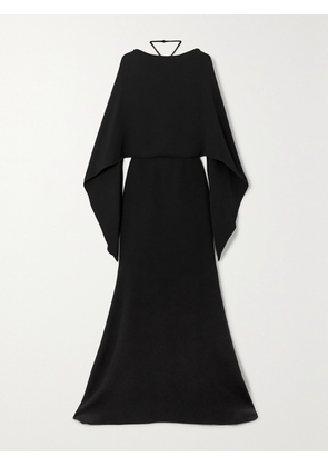 Valentino Garavani - Draped Open-back Silk Gown - Black - IT38,IT40,IT42,IT44,IT46
