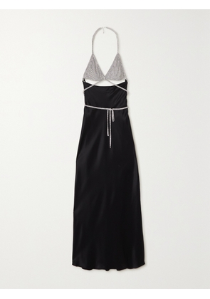 ALEXANDER WANG - Cutout Crystal-embellished Silk Gown - Black - x small,small,medium,large,x large