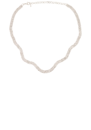 Amber Sceats Ariel Necklace in Metallic Silver.