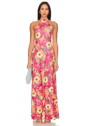 Agua Bendita X Revolve Darmi Maxi Dress in Pink. Size M. Also in S.
