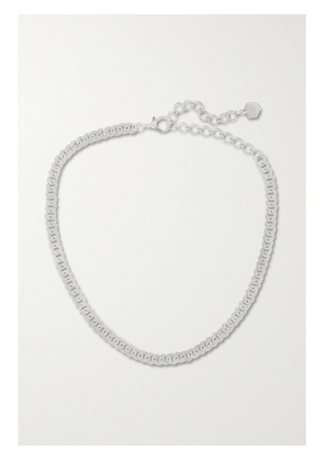 SHAY - Mini 18-karat White Gold Diamond Choker - Silver - One size