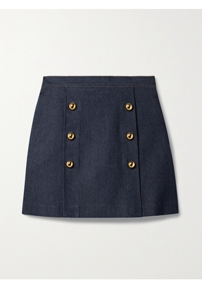 Adam Lippes - Embellished Denim Mini Skirt - Blue - US0,US2,US4,US6,US8,US10