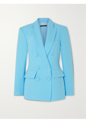 Alex Perry - Landon Double-breasted Crepe Blazer - Blue - UK 4,UK 6,UK 8,UK 10,UK 12,UK 14,UK 16,UK 18,UK 20