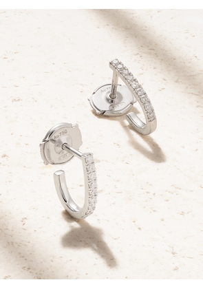 Messika - Gatsby Xs 18-karat White Gold Diamond Hoop Earrings - Silver - One size