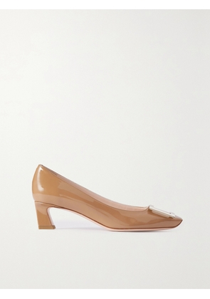 Roger Vivier - Trompette 45 Patent-leather Pumps - Neutrals - IT34,IT34.5,IT35,IT35.5,IT36,IT36.5,IT37,IT37.5,IT38,IT38.5,IT39,IT39.5,IT40,IT40.5,IT41,IT41.5,IT42