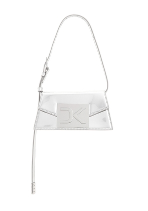 David Koma DK City Mini Bag in Metallic Silver.