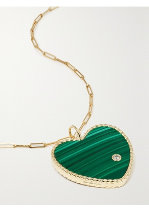 Yvonne Léon - Reversible 18-karat Gold Multi-stone Necklace - Green - One size