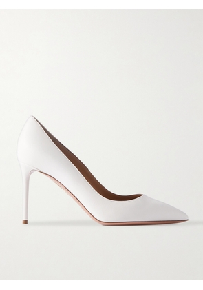 Aquazzura - Purist 85 Leather Pumps - White - IT35,IT35.5,IT36,IT36.5,IT37,IT37.5,IT38,IT38.5,IT39,IT39.5,IT40,IT40.5,IT41,IT41.5,IT42