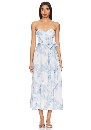 Bardot Vibrant Midi Dress in Baby Blue. Size 8. Also in 2.