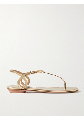 Aquazzura - Almost Bare Metallic Leather Sandals - Gold - IT35,IT36,IT36.5,IT37,IT37.5,IT38,IT38.5,IT39,IT39.5,IT40,IT40.5,IT41,IT41.5,IT42