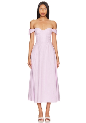 Bardot x REVOLVE Magdelena Midi Dress in Lavender. Size 12. Also in 4, 2, 6, 8, 10.