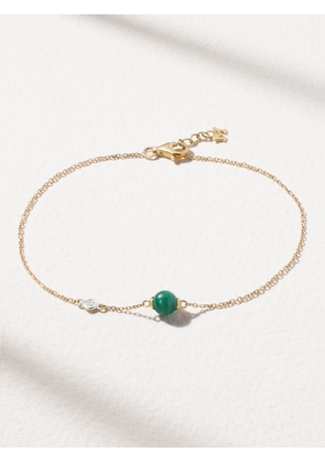Mateo - Dot 14-karat Gold, Malachite And Diamond Bracelet - Green - One size