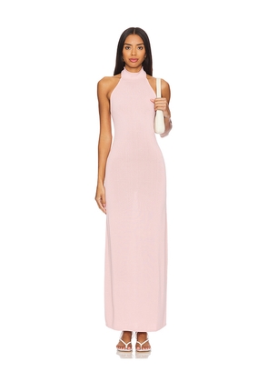 Camila Coelho Justine Halter Maxi Dress in Pink. Size L. Also in S, M, XL.