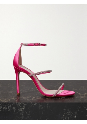 PORTE & PAIRE - Crystal-embellished Satin Sandals - Pink - IT35,IT35.5,IT36,IT36.5,IT37,IT37.5,IT38,IT38.5,IT39,IT39.5,IT40,IT40.5,IT41,IT41.5,IT42