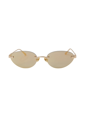 Elisa Johnson Trinity Sunglasses in Metallic Gold.