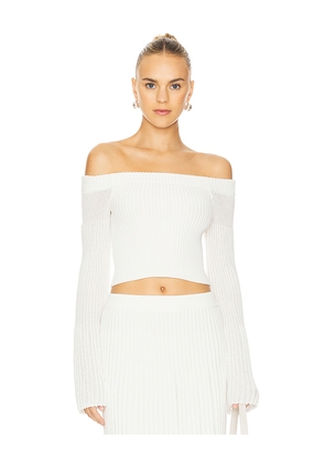 Clea Oria Knit Top in Ivory. Size M. Also in S.