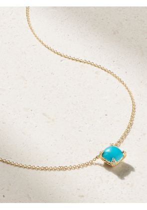 David Yurman - Petite Châtelaine 18-karat Gold, Turquoise And Diamond Necklace - One size