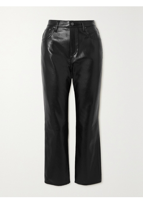 Citizens of Humanity - Jolene Recycled Leather-blend Straight-leg Pants - Black - 23,24,25,26,27,28,29,30,31,32