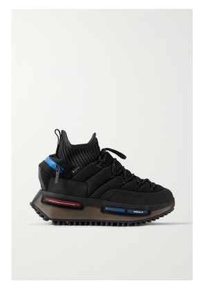 Moncler Genius - + Adidas Originals Rubber-trimmed Padded Ripstop Sneakers - Black - IT36.5,IT37,IT37.5,IT38,IT38.5,IT39.5,IT40,IT40.5,IT41,IT41.5,IT42