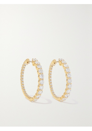 Melissa Kaye - Lenox Small 18-karat Gold Diamond Hoop Earrings - One size