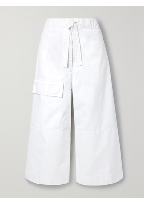 Dries Van Noten - Cropped Cotton-canvas Wide-leg Pants - White - x small,small,medium,large