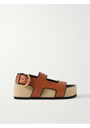 NEOUS - Cher Leather Slingback Platform Sandals - Brown - IT35,IT36,IT37,IT38,IT39,IT40,IT41