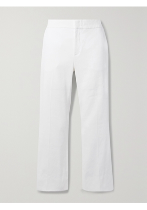 Another Tomorrow - + Net Sustain Cropped Organic Hemp-blend Flared Pants - Off-white - IT36,IT38,IT40,IT42,IT44,IT46,IT48