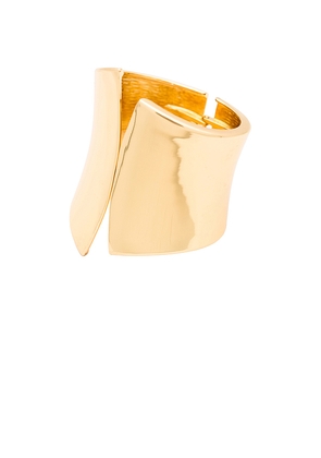 Amber Sceats Cuff Bracelet in Metallic Gold.