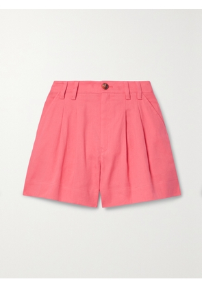 A.L.C. - Mateo Pleated Linen-blend Shorts - Pink - US00,US0,US2,US4,US6,US8,US10,US12,US14