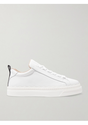 Chloé - + Net Sustain Lauren Scalloped Leather Sneakers - White - IT35,IT36,IT37,IT38,IT39,IT40,IT41,IT42