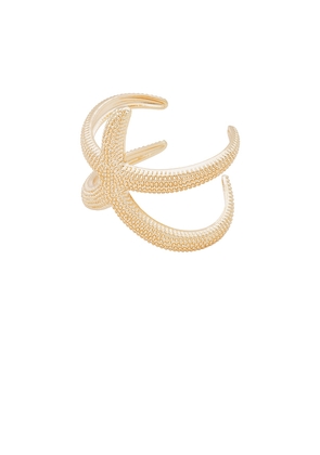 Ettika Starfish Bracelet in Metallic Gold.
