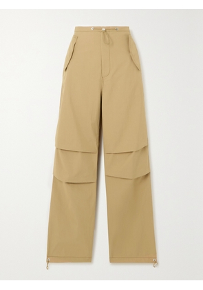 DION LEE - Toggle Parachute Cotton-blend Twill Straight-leg Cargo Pants - Neutrals - xx small,x small,small,medium,large,x large,xx large