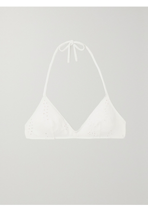 Chloé - + Eres Broderie Anglaise Halterneck Bikini Top - White - FR 34,FR 36,FR 38,FR 40,FR 42,FR 44