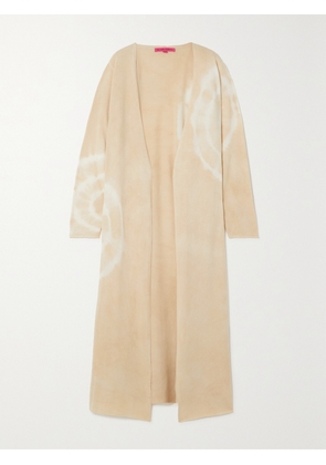 The Elder Statesman - Spiral City Tie-dyed Merino Wool And Cashmere-blend Cardigan - Neutrals - x small,small,medium,large