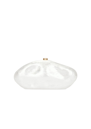 Cult Gaia The Caldera Clutch in White.